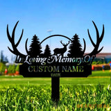 Memorial Remembering Plaque with Stake Personalized Metal Garden Marker Memorial Metal Sign Sympathy Gift Grave Marker