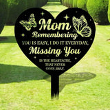Memorial Remembering Plaque with Stake Personalized Metal Garden Marker Memorial Metal Sign Sympathy Gift Grave Marker
