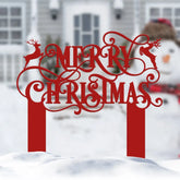Merry Christmas Metal Yard Stake Outdoor Christmas Decor Holiday Decor Merry Christmas Sign Outdoor Decoration Porch