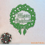 Merry Christmas Wreath Metal Sign Holiday Decor Merry Christmas Sign Christmas Wall Art Christmas Family Gift Winter