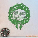Merry Christmas Wreath Metal Sign Holiday Decor Merry Christmas Sign Christmas Wall Art Christmas Family Gift Winter