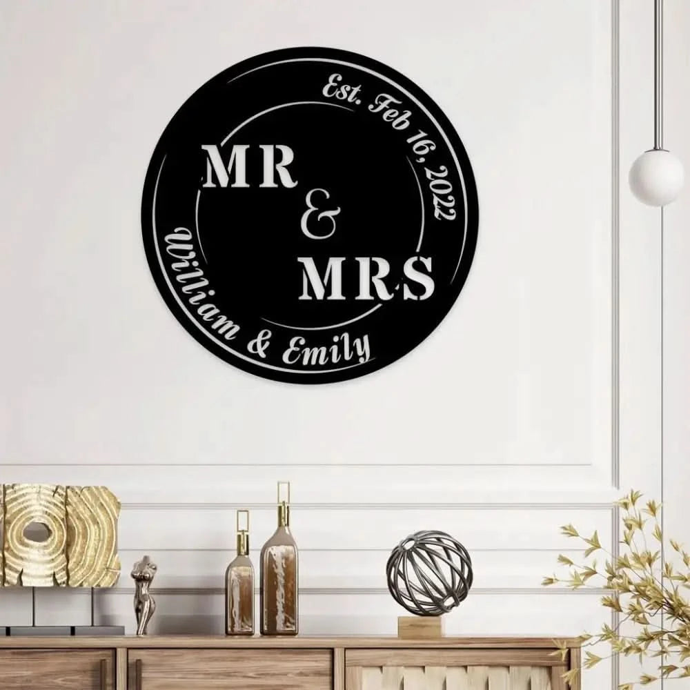 Metal Anniversary Sign Personalized Wedding Anniversary Gift For Couple Gift For Parents,Year Anniversary Sign,Metal