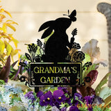 Metal Custom Name Rabbit Garden Stake Bunny Garden Sign Gardeners Gift Yard Sign Gift for Mom Grandma