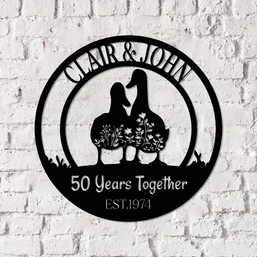 Metal Duck House Sign Led Light Personalized Duck Couple Decor Duck Farm Sign Farmhouse Decor - Gearviral
