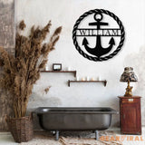 Metal Family Name Sign Personalized Anchor Sign Front Porch Last Name Sign Anchor Name Sign Anchor Sign Metal Anchor