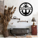 Metal Family Name Sign Personalized Anchor Sign Front Porch Last Name Sign Anchor Name Sign Anchor Sign Metal Anchor