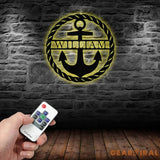 Metal Family Name Sign Personalized Anchor Sign Front Porch Last Name Sign Anchor Name Sign Anchor Sign Metal Anchor