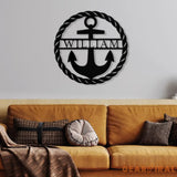 Metal Family Name Sign Personalized Anchor Sign Front Porch Last Name Sign Anchor Name Sign Anchor Sign Metal Anchor