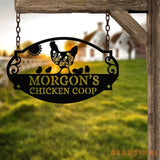 Metal Farm Sign Personalized Farm Metal Sign Rooster Metal Sign Chicken Coop Sign Farmhouse Decor Family Name Last Name