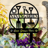 Metal Garden Sign with Stakes Garden Stake Sign Personalized Garden Metal Sign Custom Gardener Decor Home Decor Metal