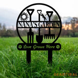 Metal Garden Sign with Stakes Garden Stake Sign Personalized Garden Metal Sign Custom Gardener Decor Home Decor Metal