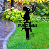 Metal Garden Stake Silhouette Mouse With Scissors Design - Perfect Housewarming Gift for Pet Lovers - Family Gift