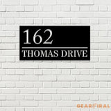 Metal House Number Sign Outdoor Address Number Sign Front Porch Address Plaque Personalized Metal Art Housewarming Gift