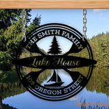 Metal Lake House Sign Lake Sign Lakehouse Sign Beachhouse Sign Address Sign River House Sign Custom Lake Sign Lake