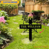 Metal Sign Bat Halloween Name Sign Personalized Name LED Lights Halloween Sign Outdoor Door Monogram Halloween Metal