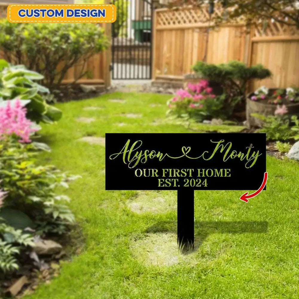 Metal Sign Bride and Groom Name Sign Personalized Name LED Lights Wedding Sign Outdoor Door Monogram Wedding Metal sign