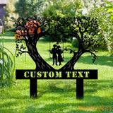 Metal Sign Bride and Groom Name Sign Personalized Name LED Lights Wedding Sign Outdoor Door Monogram Wedding Metal sign