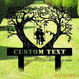 Metal Sign Bride and Groom Name Sign Personalized Name LED Lights Wedding Sign Outdoor Door Monogram Wedding Metal sign