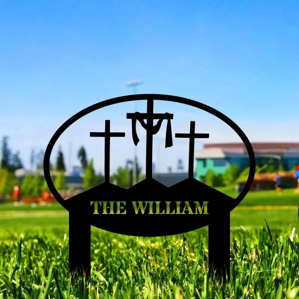 Metal Sign Christmas Nativity Yard Stake Personalized Family Name Yard Sign Garden Decor,Gift for Garden Lovers Gift