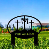 Metal Sign Christmas Nativity Yard Stake Personalized Family Name Yard Sign Garden Decor,Gift for Garden Lovers Gift