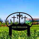 Metal Sign Christmas Nativity Yard Stake Personalized Family Name Yard Sign Garden Decor,Gift for Garden Lovers Gift