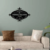 Metal Sign Decorative Name Sign Personalized Split Letter Last Name Christian Sign Outdoor Door Hanger Housewarming