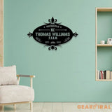 Metal Sign Decorative Name Sign Personalized Split Letter Last Name Christian Sign Outdoor Door Hanger Housewarming