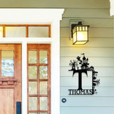 Metal Sign Halloween Falling Castle Decorative Name Sign Personalized Split Letter Last Name Halloween Sign Outdoor