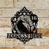 Metal Sign Halloween Mirror Name Sign Personalized Name LED Lights Halloween Sign Outdoor Door Monogram Halloween Metal