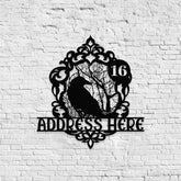 Metal Sign Halloween Mirror Name Sign Personalized Name LED Lights Halloween Sign Outdoor Door Monogram Halloween Metal