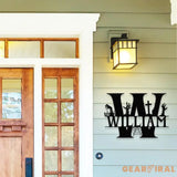 Metal Sign Halloween Vibe Decorative Name Sign Personalized Split Letter Last Name Halloween Sign Outdoor Door Monogram