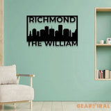 Metal Sign Mine Place Name Sign Personalized Led Sign Last Name Halloween Sign Outdoor Door Monogram - Gift for Him