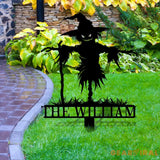 Metal Sign No Feathers Halloween Custom Name Metal Stake,Personalized Family Yard Sign Outdoor Door Garden Decor Gift