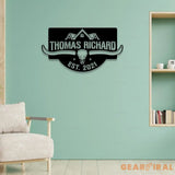 Metal Sign Ranch Decorative Name Sign Personalized Split Letter Last Name Personalize Sign Outdoor Door Hanger