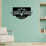 Metal Sign Ranch Decorative Name Sign Personalized Split Letter Last Name Personalize Sign Outdoor Door Hanger
