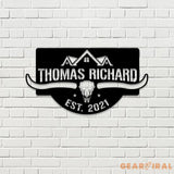 Metal Sign Ranch Decorative Name Sign Personalized Split Letter Last Name Personalize Sign Outdoor Door Hanger