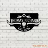 Metal Sign Ranch Decorative Name Sign Personalized Split Letter Last Name Personalize Sign Outdoor Door Hanger