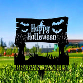 Metal Sign Zombie Hand Halloween Custom Name Metal Stake,Personalized Family Yard Sign Outdoor Door Garden Decor Gift