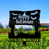 Metal Sign Zombie Hand Halloween Custom Name Metal Stake,Personalized Family Yard Sign Outdoor Door Garden Decor Gift