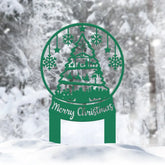 Metal Snow Globe Yard Stake Outdoor Christmas Decor Holiday Decor Merry Christmas Sign Outdoor Decoration Porch Decor