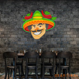 Mexican Man Logo Royalty Artwork Led Neon Sign Light