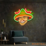 Mexican Man Logo Royalty Artwork Led Neon Sign Light
