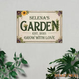 Mine Garden Metal Sign - Personalize Garden Metal Sign - Garden Yard Decor - Personalized Name Garden Stake Metal Yard