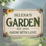 Mine Garden Metal Sign - Personalize Garden Metal Sign - Garden Yard Decor - Personalized Name Garden Stake Metal Yard