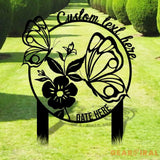 Mom Grandma Garden Sign Metal Stake Personalized Name Yard Sign Outdoor Door Garden Decor Metal Sign Garden Lovers