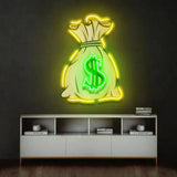 Money Bag Led Neon Acrylic Artwork