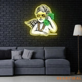 Money Talk Neon Sign x Acrylic Artwork