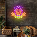 Monkey Logo Hotdog Artwork Led Neon Sign Light