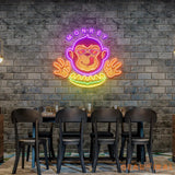 Monkey Logo Hotdog Artwork Led Neon Sign Light