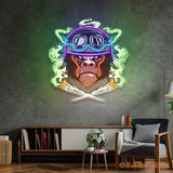 Monkey Soldier LED Neon Sign Light Pop Art